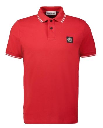 Stone Island 2SC18 Patch Program Polo Shirt Red