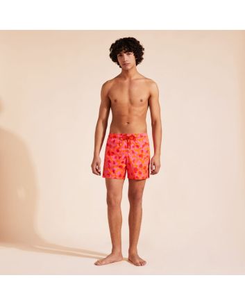 Vilebrequin Moorise Swim Short Stretch New Leopard Apricot Orange