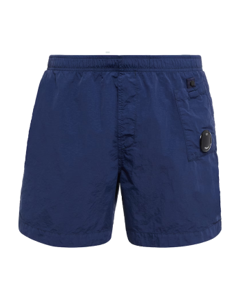 C.P. Company Flatt Nylon Garment Dyed Swin Shorts Ink Blue