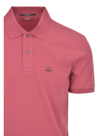 C.P. Company Patch Logo Polo Red Bud