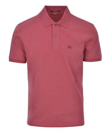 C.P. Company Patch Logo Polo Red Bud