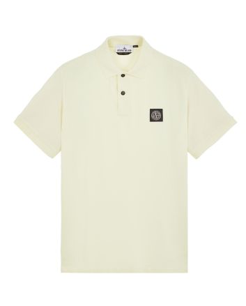 Stone Island 2SC17 Stretch Pique Polo Shirt Butter