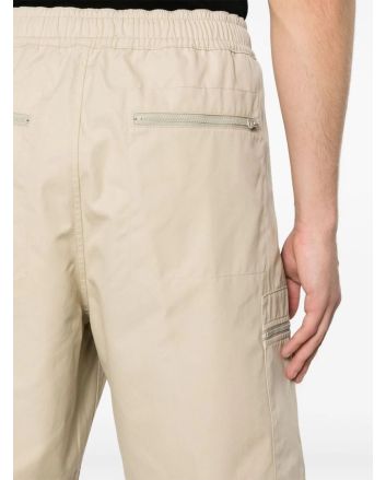 Stone Island L07F1 Weatherproof Cotton Canvas Ghost Cargo Shorts Beige