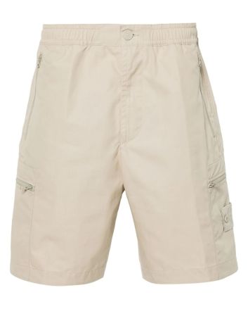 Stone Island L07F1 Weatherproof Cotton Canvas Ghost Cargo Shorts Beige