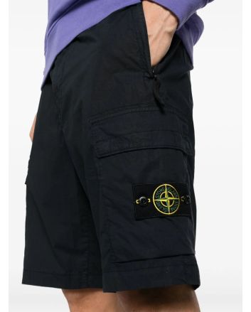 Stone Island L0803 Cargo Bermuda Shorts Navy Blue