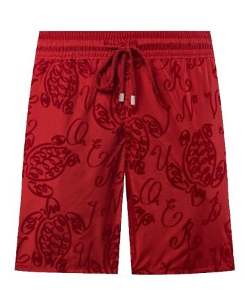 Vilebrequin Mahina Swin Short Ultra-light & Packable Micro Ronde des Tortues Flocked Moulin Rouge