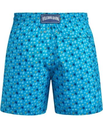 Vilebrequin Mahina Swin Short Ultra-light & Packable Micro Ronde des Tortues Rainbow Hawaii Blue