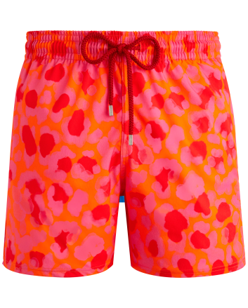 Vilebrequin Moorise Swim Short Stretch New Leopard Apricot Orange