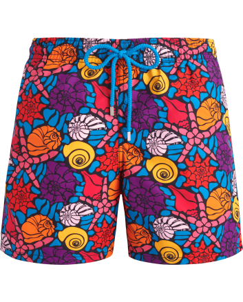 Vilebrequin Moorea Swin Short Noumea Sea Shells Navy & Blue