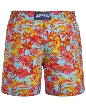 Vilebrequin Moorea Swin Short Tahiti Flowers Santorini Blue