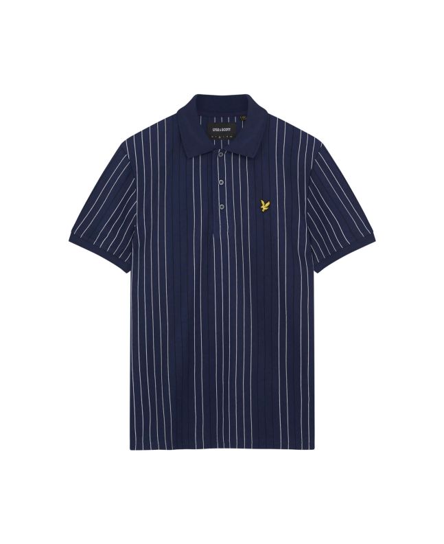 Lyle & Scott Multi Stripe Polo Navy