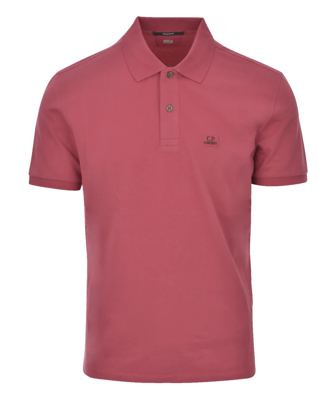 C.P. Company Patch Logo Polo Red Bud