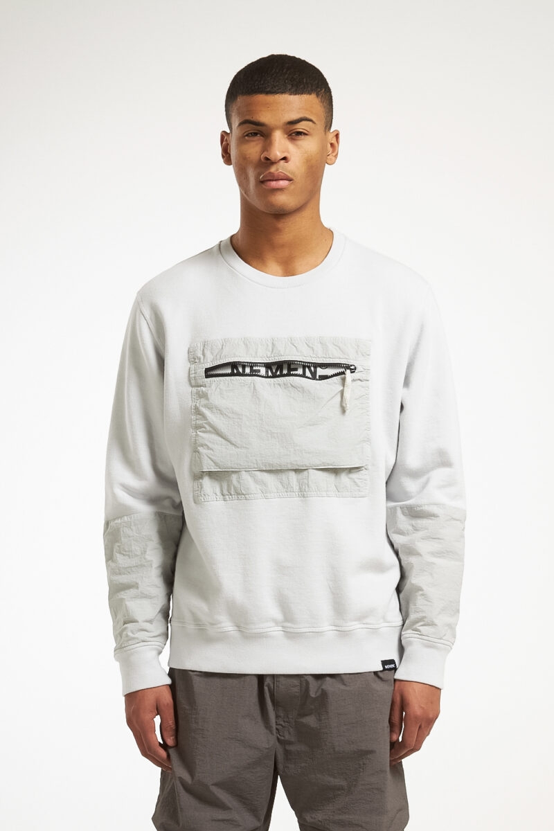 Crew neck sweatshirt with hotsell chest pocket