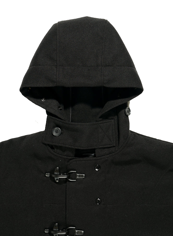 Engineered Garments Oversized Fireman Duffle Coat Black Polyester